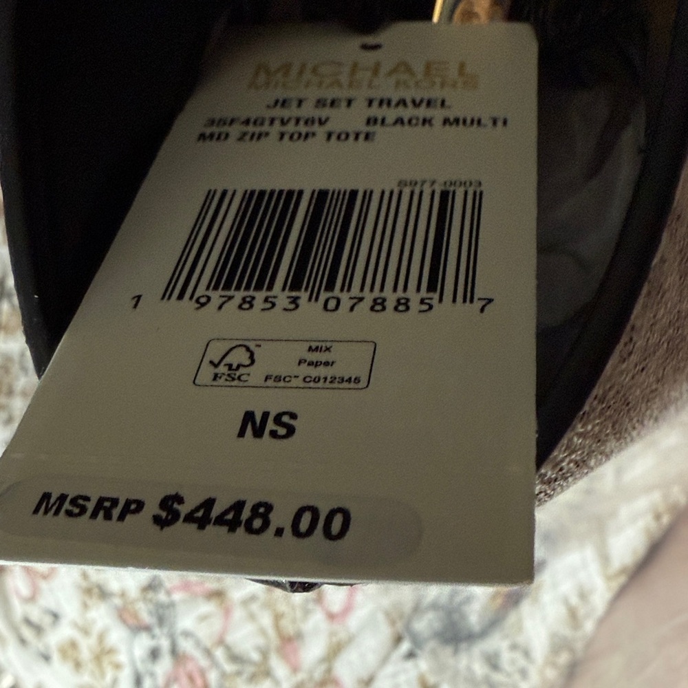 Michael Kors Two-Tone Black and Cream Tote - Picture 2 of 5